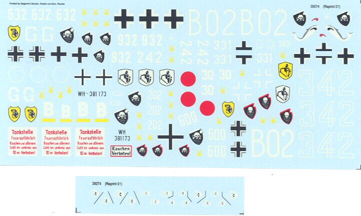 Bison Decals 1/35 GERMAN 18th PANZER DIVISION 1940 1943  