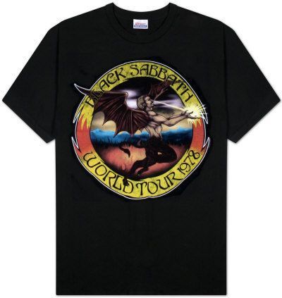 BLACK SABBATH   World Tour 1978 Flying Demon T Shirt  