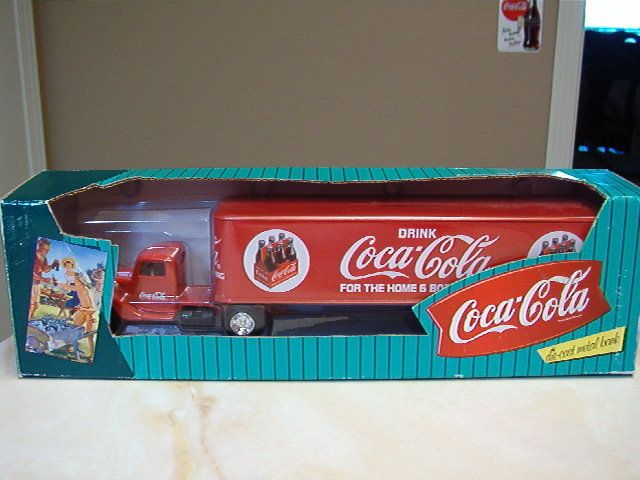   COLA SEMI TRUCK DIE CAST METAL BANK  6 PACK FOR THE HOME   NIB  