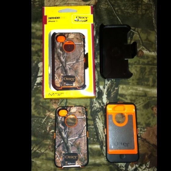 Otterbox Defender AP REALTREE CAMO & ORANGE fits iPhone 4 & 4s  