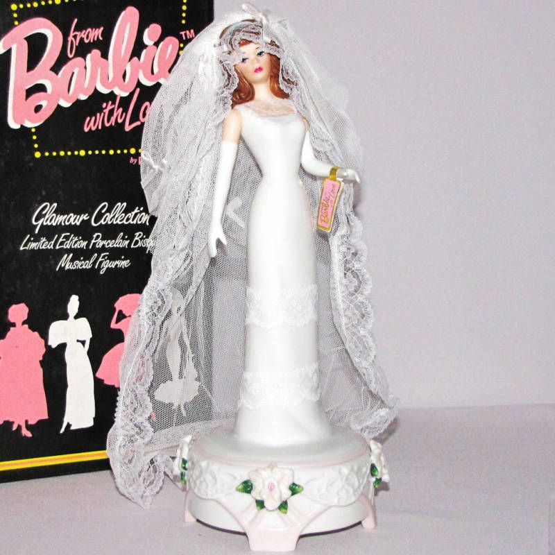 BARBIE~1995 Enesco Figurine~Porcelain~Bride Doll~MIB  