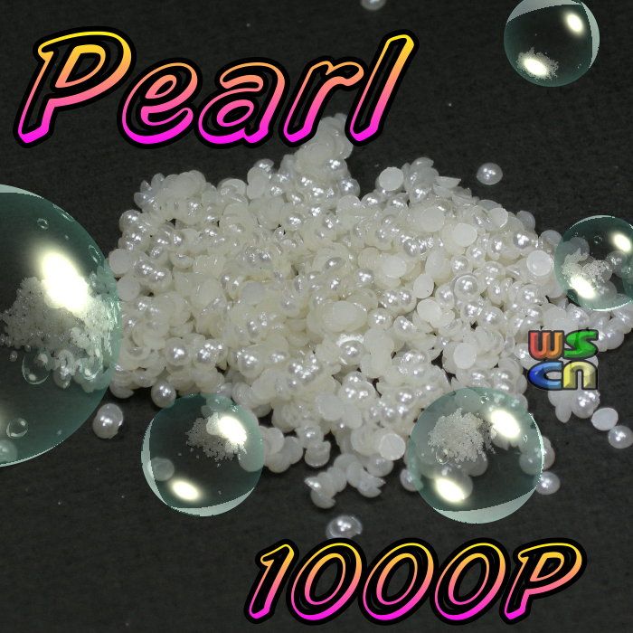 1000 Pearl 1.5mm Nail Art Decoration Design Round  