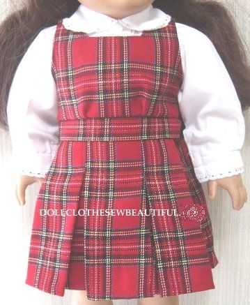 DOLL CLOTHES Fits American Girl Molly School Jumper Set  