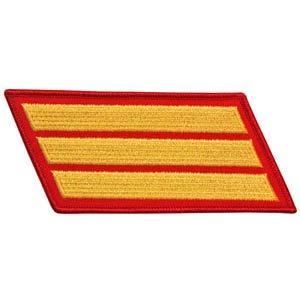 USMC U.S. Marine Corps Service Stripes 12 Year Gold/Red  