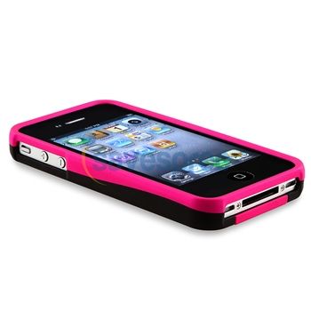   compatible with apple iphone 4 at t verizon hot pink black quantity 1