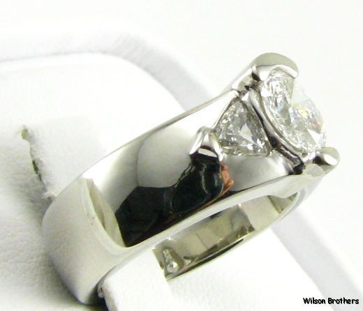06ctw Pear DIAMOND Engagement RING   14k White Gold  