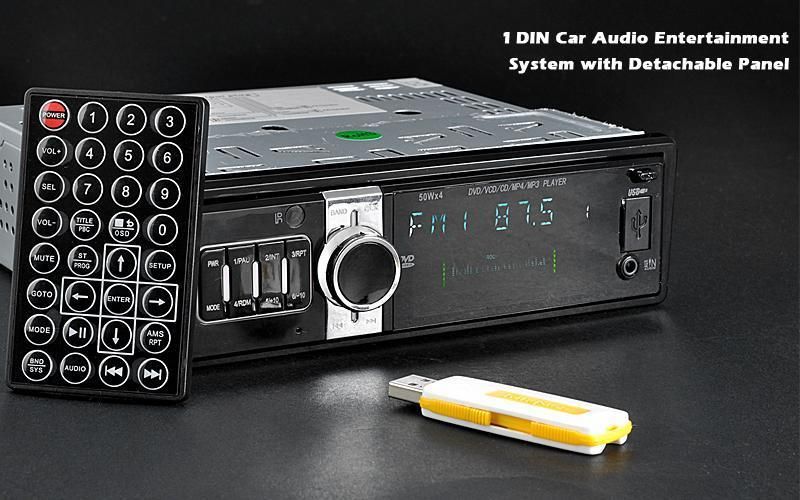 Detachable Panel 1 DIN Car Audio Entertainment System(MP4/DVD/VCD/ 