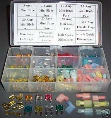 Mini Blade Fuse Kit with Taps & Adapters SW 300  