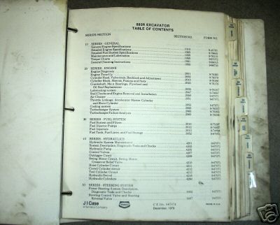 Case 880R 880 R Excavator Service Repair Manual book  