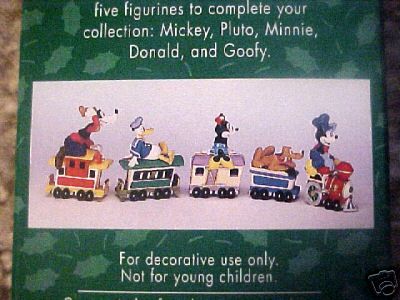 Pc Mickey Mouse Merry Miniatures Christmas Train  