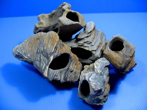 5PC MF CICHLID STONE Ceramic Aquarium Rock Cave decor  