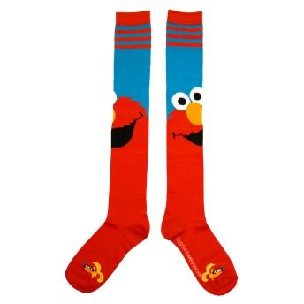   high Sesame Street socks featuring a bright and colorful Elmo design