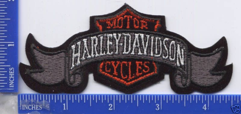 Authentic Harley Davidson sm H D GRAY RIBBON patch  