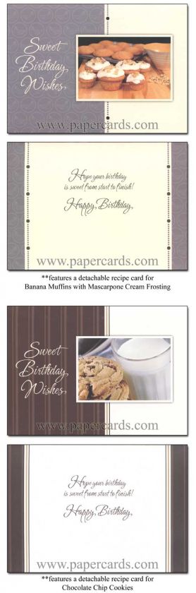 Sweet Birthday Wishes Recipe Greeting Cards Box of 12  